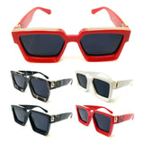 Royale Oversized Thick Bold Square Classic Retro Luxury Sunglasses