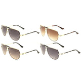 Gazelle Kaiser Oversized Metal Aviator Sunglasses