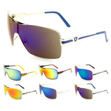 Khan Shield Aviator Wrap Around One Piece Lens Luxury Sunglasses