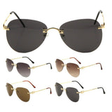Bronson Rimless Luxury Pilot Aviator Sunglasses