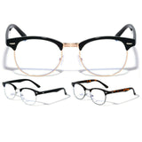 Blue Light Blocking Filter Lenses Anti Fatigue Computer Horn Rimmed Square Glasses
