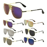 Roma Classic Turbo Square Metal Aviator Luxury Sunglasses