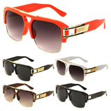 Gazelle B-Boy Hip-Hop Oversized Retro Square Luxury Aviator Sunglasses
