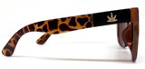 Square Classic Marijuana Weed Leaf Retro Sunglasses