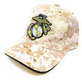 United States Marine Corps Digital Desert Camo 3D Anchor Globe Logo Adjustable Hat