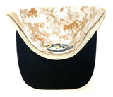 United States Marine Corps Digital Desert Camo 3D Anchor Globe Logo Adjustable Hat