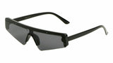 Slim Skinny Semi Rimless Shield One Piece Mono Lens Futuristic Wrap Sunglasses
