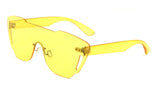 Sobe Rimless Shield Mono One Piece Lens Futuristic Sunglasses