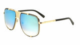 Milano Oversized Square Metal Aviator Luxury Sunglasses