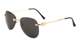 Bronson Rimless Luxury Pilot Aviator Sunglasses