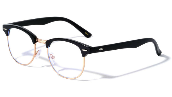 Blue Light Blocking Filter Lenses Anti Fatigue Computer Horn Rimmed Square Glasses