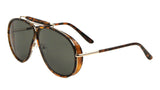 Oversized Outdoorsman Retro Pilot Aviator Sunglasses w/ Side Shield