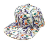 Cash Money New Hundreds $100 Bills All Over Print Flat Bill Snapback