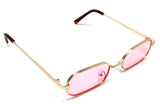 Slim Rectangular Geometric  Classic Luxury Aviator Sunglasses