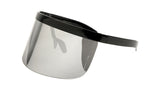 Half Rim Flat Top Oversized XXL Mono Shield Futuristic Wrap Face Visor Sunglasses