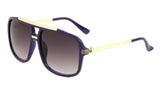 Metal & Plastic Flat Top Retro Sport Square Pilot Aviator Sunglasses