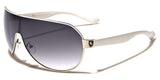 Khan Sport One Piece Shield Lens Wrap Around Aviator Luxury Sunglasses