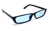 Slim Rectangular Minimal Classic Casual Mod Sunglasses