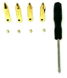 4 PCS 2 Pairs Metal Aglets Shoe Lace Tips DIY Screw On Set