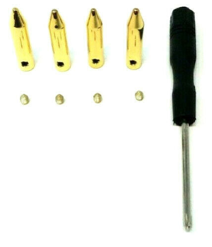4 PCS 2 Pairs Metal Aglets Shoe Lace Tips DIY Screw On Set