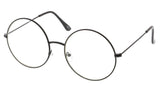 Oversized Round Luxury John Lennon Hippie Sunglasses w/ Clear Lenses
