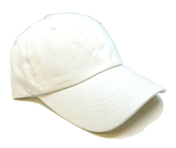 Solid Plain Blank Cotton Twill Adjustable Curved Bill Dad Hat