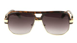 Gazelle Wise Guy Hip-Hop Oversized Retro Square Luxury Aviator Sunglasses