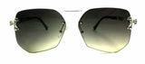 Wynwood Oversized Rimless Square Geometric Luxury Aviator Sunglasses