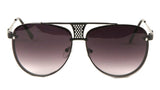 Khan Mesh Metal Bridge Floating Lenses Luxury Aviator Sunglasses