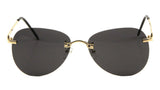 Bronson Rimless Luxury Pilot Aviator Sunglasses