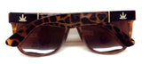 Square Classic Marijuana Weed Leaf Retro Sunglasses