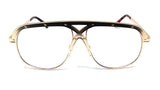 Berlin Oversized Luxury Retro Aviator Sunglasses w/ Clear Lenses