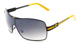 Khan Sport Shield Aviator Wrap Around One Piece Lens Luxury Sunglasses