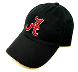 University Of Alabama Crimson Tide Logo Curved Bill Adjustable Black Hat