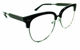 Horn Rimmed Square Luxury Sunglasses w/ Clear Lenses