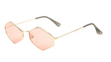 Slim Classic Hexagon Luxury Geometric Sunglasses