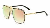 Milano Oversized Square Metal Aviator Luxury Sunglasses