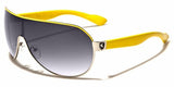 Khan Sport One Piece Shield Lens Wrap Around Aviator Luxury Sunglasses