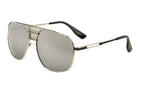 Roma Classic Turbo Square Metal Aviator Luxury Sunglasses
