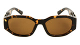 Slim Oval Gold Tiger Medallion Luxury Biggie Sunglasses