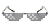 Thug Life Meme Emoji Pixelated Rimless Sunglasses