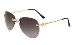 Bronson Rimless Luxury Pilot Aviator Sunglasses