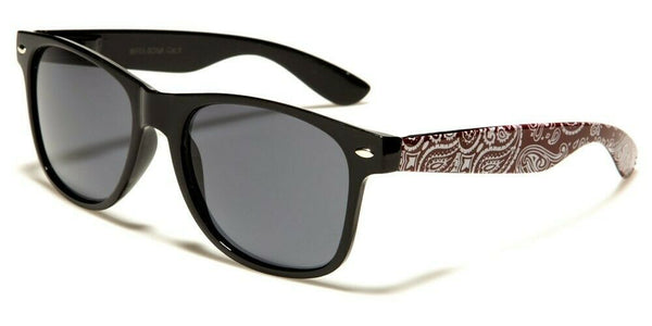 Classic Square Paisley Bandana Print Retro Sunglasses