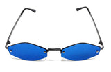 Slim Rimless Classic Hexagon Luxury Geometric Sunglasses