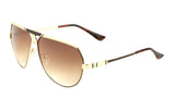 Gazelle Kaiser Oversized Metal Aviator Sunglasses