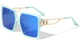 Womens XL Oversized Square Luxury Aviator Sunglasses