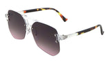 Wynwood Oversized Rimless Square Geometric Luxury Aviator Sunglasses