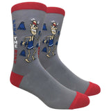 Fine Fit Casual Funny People Character Jobs Pattern Knit Crew Socks
