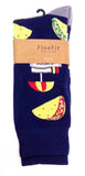 Fine Fit Casual Fast Food Snack Pattern Knit Crew Socks