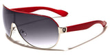 Khan Sport One Piece Shield Lens Wrap Around Aviator Luxury Sunglasses
